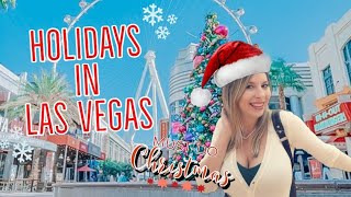 Christmas Time in Las Vegas 2022  BEST Holiday amp Winter  Themed Bars Enchant Ice Skating amp MORE [upl. by Magnien]