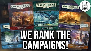 We Rank The Campaigns ARKHAM HORROR THE CARD GAME [upl. by Ykcim]