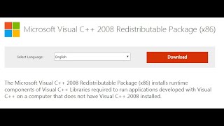 Microsoft Visual C 2008 Redistributable Package x86 [upl. by Prima]