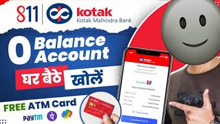 Kotak Mahindra Bank Account Open Zero Balance Kotak811 Savings Account Opening Online [upl. by Kallman]