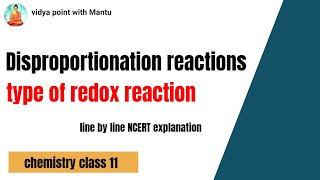 Disproportionation reactions of redox reactions [upl. by Yraillih]