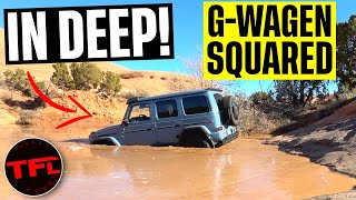 Holy SH I Did NOT Expect to Take This MercedesAMG G 63 4x4 Squared into a Lake and Make It [upl. by Navi]