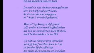 Willem Elsschot  Gedicht Bij het doodsbed van een kind [upl. by Ael]