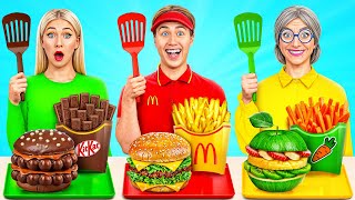 McDonalds Chef vs Grandma Cooking Challenge by Multi DO Smile [upl. by Eener]