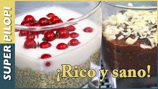 Postre de cacao o vanilla con semillas de chía  Receta [upl. by Dell]