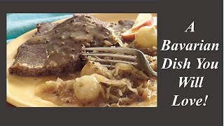 Slow Cooker Bavarian Style Beef and Sauerkraut [upl. by Aleihs952]