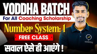 🔴Number system 01 for coaching scholarship exams  Free class of Yoddha Batch  Tallentex 2024 [upl. by Eirena]