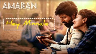 Hey minnale  new Tamil song  Sivakarthikeyan  Sai pallavi  timepassmusic  amaran amaran 2024 [upl. by Anastice]