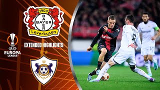 Bayer Leverkusen vs Qarabağ Extended Highlights  UEL Group Stage MD 3  CBS Sports Golazo [upl. by Hieronymus]