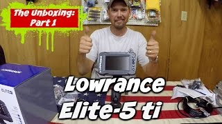 Lowrance Elite5 tiPart 1 The Unboxing and Mounting Options [upl. by Labotsirhc]