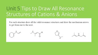 Tips to Draw All Resonance Structures of Cations amp Anions [upl. by Hanson]