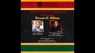 A Juneteenth Conversation with Chief Judge Rowan D Wilson [upl. by Neehsar721]