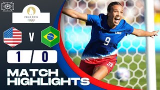 USA vs Brazil  10  Womens Football Final  Paris 2024 Highlights [upl. by Giavani261]