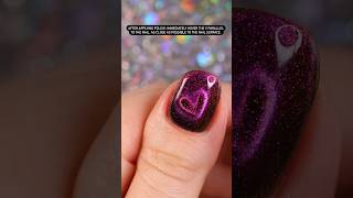 Viral Heart Cat Eye on Natural Nails with Regular Magnetic Polish  Valentines Day Nail Art Ideas [upl. by Francisca]