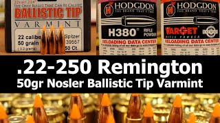 22250 Rem  50gr Nosler BT with Varget amp H380 [upl. by Vachel]