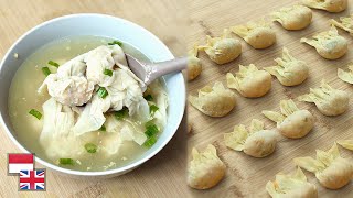 Lembut Gurih Resep PANGSIT AYAM KUAH  WONTON SOUP Favorit Anak amp Keluarga [upl. by Ayekan]