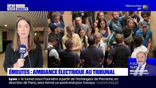 Émeutes  ambiance électrique au tribunal [upl. by Eugenio947]