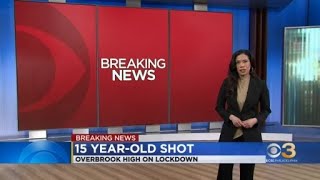 15yearold shot near Philadelphia school [upl. by Johnsson560]