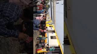 MEMU Train collision with truck at LC No 27  Asansol Divn Eastern Railwayviralvideo trending [upl. by Nnalyrehc]