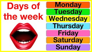 Days of the week  Pronunciation lesson  British English [upl. by Airreis]