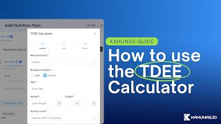 Kahunas Guide  How to use our TDEE Calculator [upl. by New]