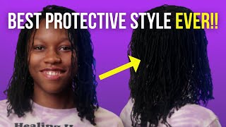 EASY Mini Braid Tutorial on Type 4 Natural Hair  Guaranteed Hair Growth [upl. by Hpejsoj]