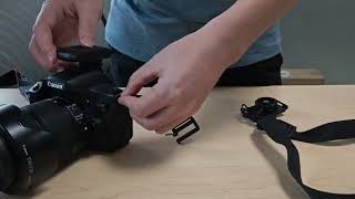 How to Install the Safety Tether of waka Rapid Camera Neck Strap [upl. by Noelani]