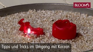 Tipps und Tricks im Umgang mit Kerzen  DIY  BLOOMs Floristik [upl. by Ahsinac394]