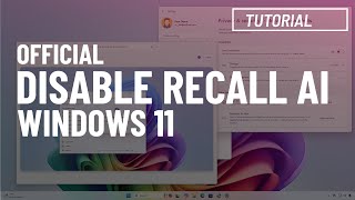 Windows 11 24H2 Disable Windows Recall AI Official [upl. by Inavoy82]