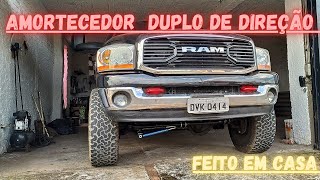 FIZ O DUPLO AMORTECEDOR DE DIREÃ‡ÃƒO DA DODGE RAM 2500 GASTANDO MUITO POUCO [upl. by Nilat]