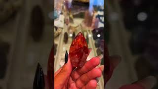 Beautiful Red Hematoid Quartz Flame hematoid crystals prosperityminerals [upl. by Lenwood919]