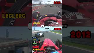 Alonso 2012 vs Leclerc 2022 start race USGP usgp charlesleclerc fernandoalonso [upl. by Ahsya]