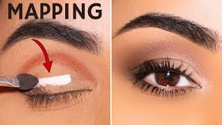 MASTERING Eyeshadow Mapping for Instant Brown Smokey Eyes [upl. by Eilyab]