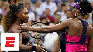 2018 US Open highlights Serena Williams advances past her sister Venus in straight sets  ESPN [upl. by Yedarb]