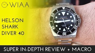 Helson Shark Diver 40 Watch Review [upl. by Illak]