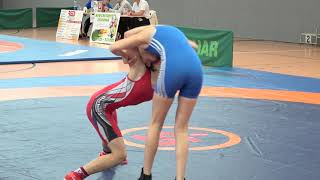 Wrestling  Ringen Schulmeisterschaft Zschopau 2023 weibl Schüler 42 kg Grzeschniok  Kutscher [upl. by Aruat]