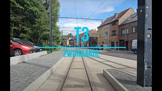 Cabview 🚋 Gent T3 Moscou  Zwijnaarde Tram Drivers POV [upl. by Eamanna47]