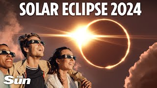 REPLAY 2024 Total solar eclipse from around the US [upl. by Nosirrag]