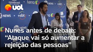 Debate SP Sem citar Marçal ou Datena Nunes diz que população rejeita candidatos muito agressivos [upl. by Airotcivairam179]