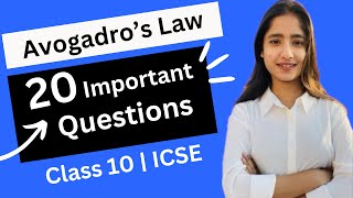 Important questions on Avogadro’s Law  Mole Concept  Class 10  ICSE  Tapur Omar icse2024 icse [upl. by Jamila]