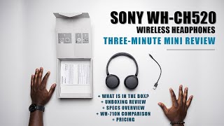 ThreeMinute Review of Sony WHCH520 Wireless Headphones  4K sonyheadphones headphonereviews [upl. by Lien767]