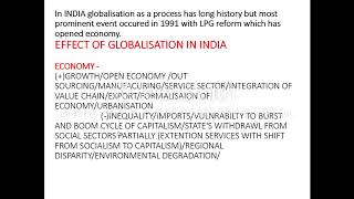 EFFECTS OF GLOBALIZATION ON INDIAN SOCIETY PART 1 [upl. by Nannoc755]