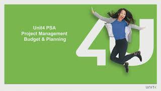 Unit4 PSA Project Management Budget amp Planning V2 [upl. by Rehpotsirh]