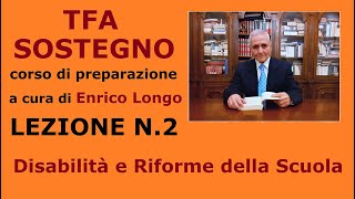 Disabilità e Riforme della Scuola  LEZIONE N2 TFA SOSTEGNO [upl. by Llahsram687]