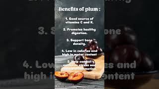 Benefits of plum plum shorts vitamins shortfeed benefits viralshorts fruit healthyworld [upl. by Hartnett]