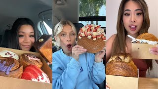 Croissant Roll Croll  TikTok SweetPastry Mukbang Compilation 8 [upl. by Ohare]