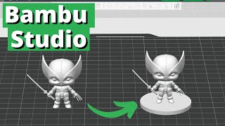 Adding 40K style bases to miniature models in Bambu Studio  No Modeling Needed [upl. by Eednam437]