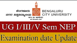 🚨 Bangalore City University Update UG NEP IIIIV Sem Exams date Update nvrupdates36 [upl. by Pik]