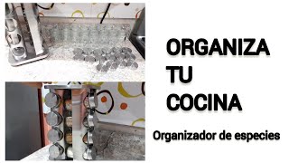 ESPECIEROS PARA COCINA  CONDIMENTEROS PARA COCINA  giratorio y con frascos de vidrio [upl. by Rosette441]