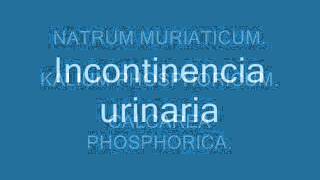 Sales de Schüssler para cistitisoligurialitiasis renalincontinenciawmv [upl. by Esalb]